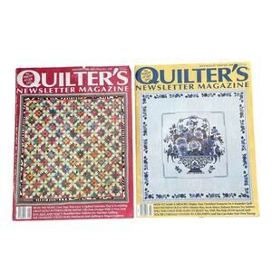 Quilters Newsletter Magazine Vintage 1992 Sewing Fabric Quilt #239 & 244 Lot 2